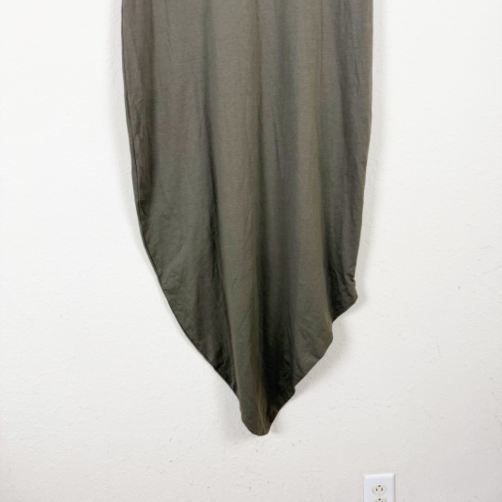 Universal Standard Iconic Geneva Cotton Green Asymmetrical Dress Size XS (10-12) - Picture 2 of 7